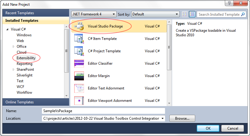 Visual Studio Toolbox Control Integration - visual studio
